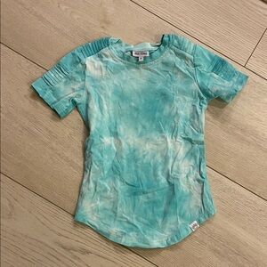 Kids Aqua Tie-Dye Short Sleeve Tee
